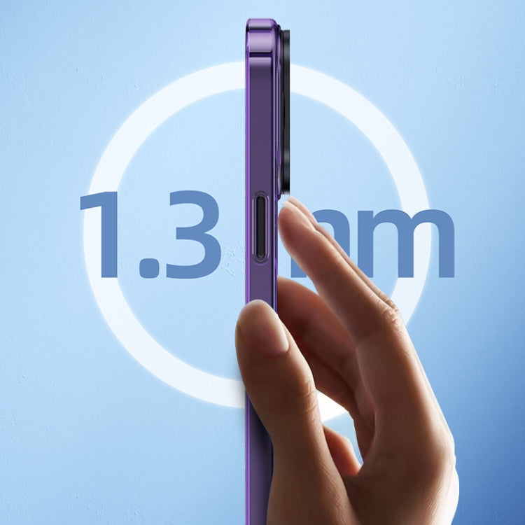 For iPhone 15 MagSafe Magnetic Invisible Holder Transparent Phone Case(Blue) - free shipping - PMC TechLife - Order now!