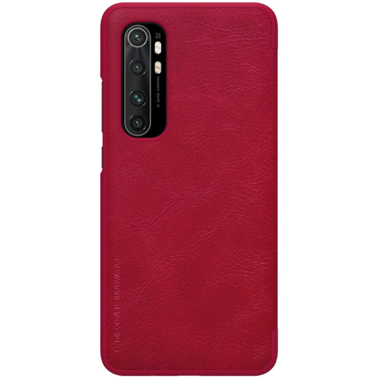 For Xiaomi Note 10 Lite NILLKIN QIN Series Crazy Horse Texture Horizontal Flip Leather Case with Card Slot(Red) - Xiaomi Cases by NILLKIN | Online Shopping South Africa | PMC Jewellery