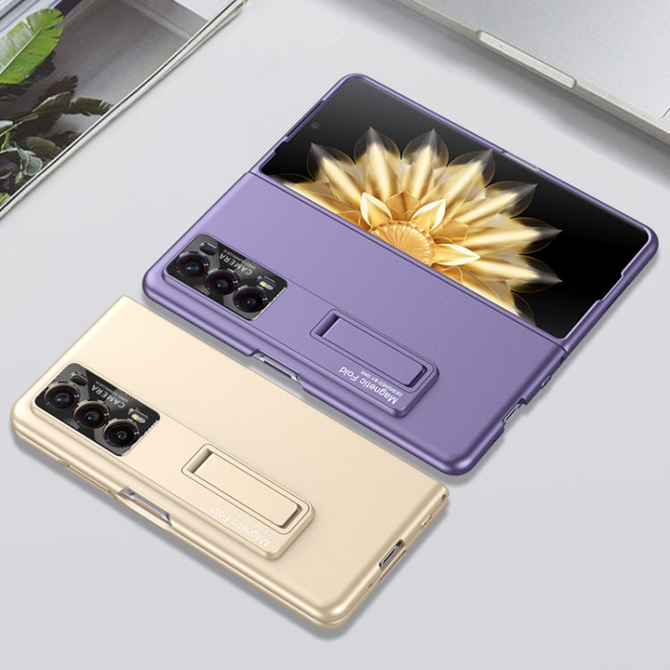 For Honor Magic V2 GKK Integrated Ultra-thin Folding Phone Case with Stand(Purple) - Honor Cases by GKK | Online Shopping South Africa | PMC TechLife | Buy Now Pay Later Mobicred