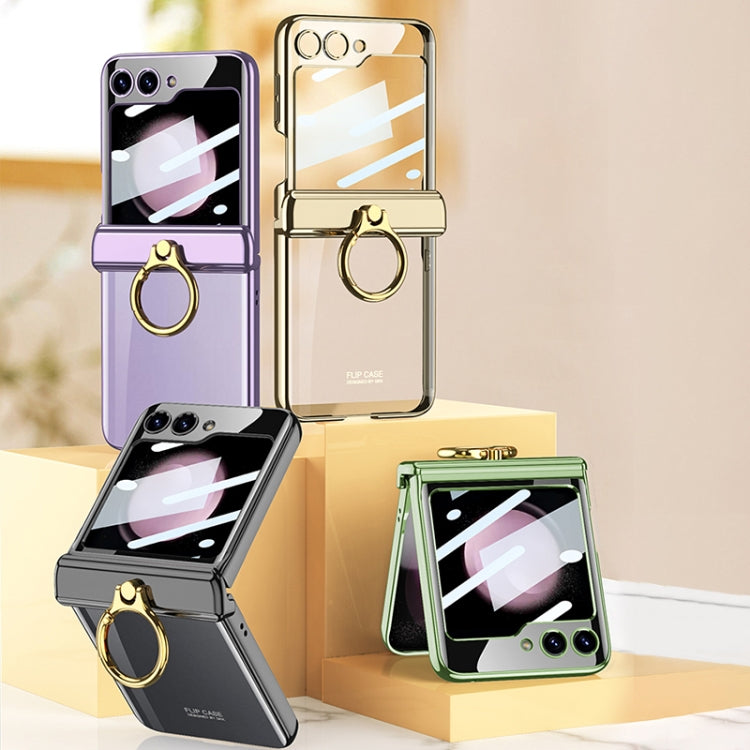 For Samsung Galaxy Z Flip5 GKK Magnetic Folding Phantom Rotary Phone Case with Ring Holder(Champagne Gold) - Galaxy Z Flip5 Cases by GKK | Online Shopping South Africa | PMC Jewellery | Buy Now Pay Later Mobicred