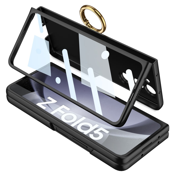 For Samsung Galaxy Z Fold5 GKK Ultra-thin Triaxial Ring Holder PC Phone Case(Grey) - Galaxy Z Fold5 Cases by GKK | Online Shopping South Africa | PMC TechLife | Buy Now Pay Later Mobicred