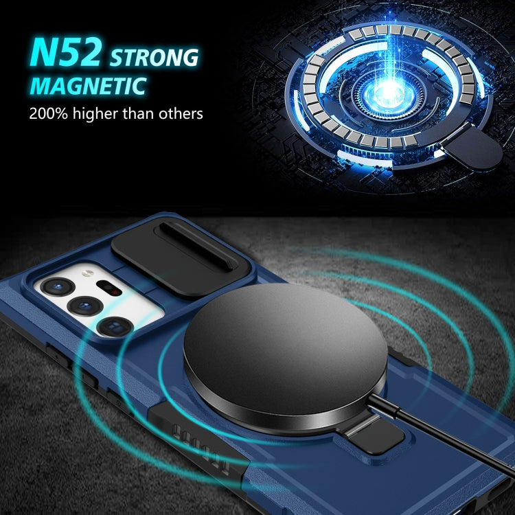 For Samsung Galaxy Note20 Ultra Sliding Camshield Magsafe Holder TPU Hybrid PC Phone Case(Royal Blue) - Galaxy Note20 Ultra Cases by PMC TechLife | Online Shopping South Africa | PMC TechLife