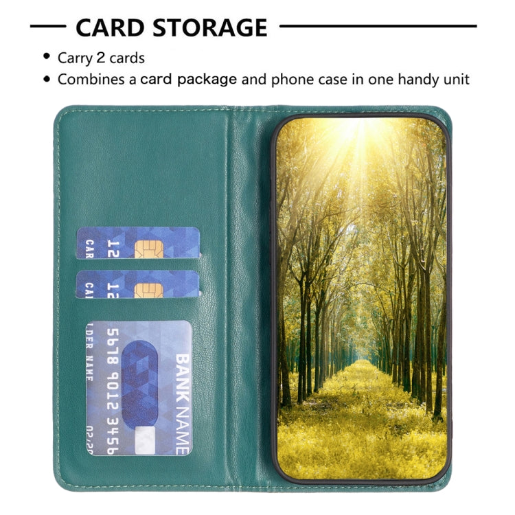 For Honor X6a Diamond Lattice Magnetic Leather Flip Phone Case(Green) - Honor Cases by PMC TechLife | Online Shopping South Africa | PMC TechLife | Buy Now Pay Later Mobicred