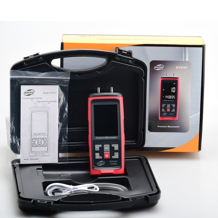 BENETECH GT5101 LCD Display Differential Pressure Meter, Specification:250Pa - free shipping - PMC TechLife - Order now!