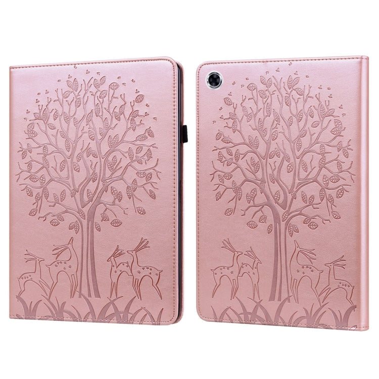 For Samsung Galaxy Tab A9+ Tree & Deer Embossed Leather Tablet Case(Pink) - free shipping - PMC TechLife - Order now!