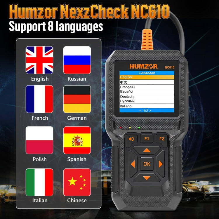 HUMZOR NexzCheck NC610 Car / Truck Code Reader OBD2 Diagnostic Scan Tool(Black) - Code Readers & Scan Tools by PMC TechLife | Online Shopping South Africa | PMC TechLife