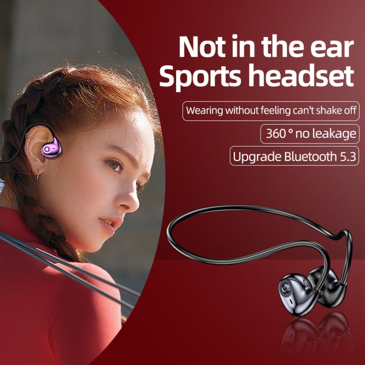 A59 Open Air Conduction Built-in Microphone Wireless Bluetooth Neckband Earphone(Grey) - Sport Earphone by PMC TechLife | Online Shopping South Africa | PMC TechLife | Buy Now Pay Later Mobicred