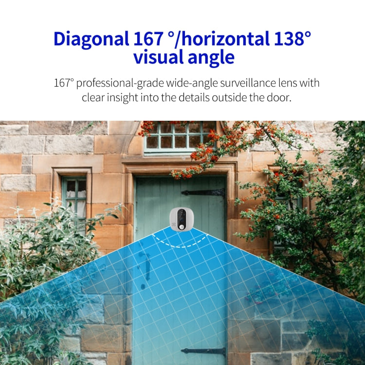 ESCAM C85 1080P 4.3 inch Smart WIFI Digital Door Viewer Supports Wide-Angle PIR & Night Vision & Dingdong Photo(White) - Video DoorBell by ESCAM | Online Shopping South Africa | PMC Jewellery | Buy Now Pay Later Mobicred