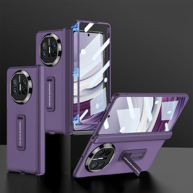 For Huawei Mate X5 GKK Magnetic Hinge Flip Leather Phone Case with Holder(Purple) - free shipping - PMC TechLife - Order now!