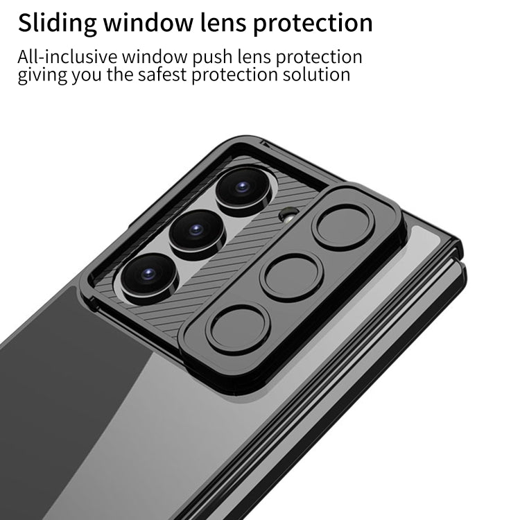 For Samsung Galaxy Z Fold5 GKK Integrated Push Lens Window PC Phone Case(Black) - Galaxy Z Fold5 Cases by GKK | Online Shopping South Africa | PMC TechLife | Buy Now Pay Later Mobicred