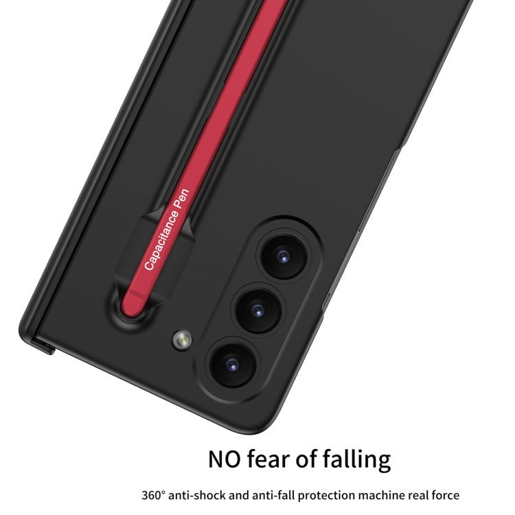 For Samsung Galaxy Z Fold5 5G GKK Integrated Fold Hinge Phone Case with Pen Slots, No Include Pen(Black+Red) - Galaxy Z Fold5 Cases by GKK | Online Shopping South Africa | PMC TechLife | Buy Now Pay Later Mobicred