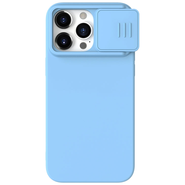 For iPhone 15 Pro NILLKIN CamShield Liquid Silicone Phone Case(Sky Blue) - iPhone 15 Pro Cases by NILLKIN | Online Shopping South Africa | PMC Jewellery