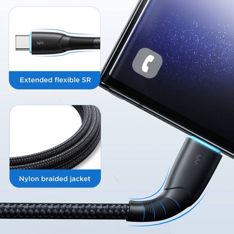 JOYROOM SA32-AC3 Starry Series 3A USB to USB-C / Type-C Fast Charging Data Cable, Length:1m(Black) - USB-C & Type-C Cable by JOYROOM | Online Shopping South Africa | PMC Jewellery