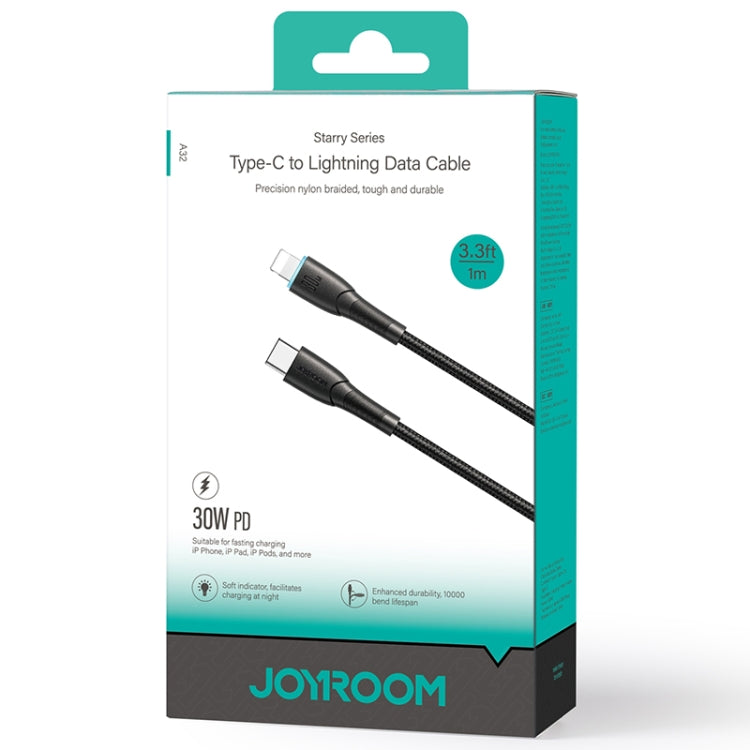 JOYROOM SA32-CL3 Starry Series 30W USB-C / Type-C to 8 Pin Fast Charging Data Cable, Length:1m(Black) - 2 in 1 Cable by JOYROOM | Online Shopping South Africa | PMC TechLife | Buy Now Pay Later Mobicred