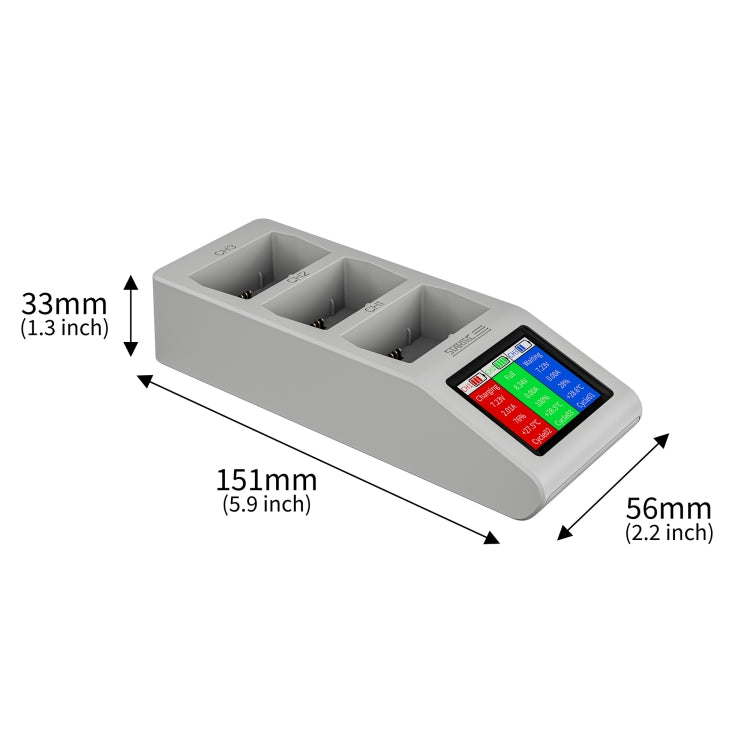For DJI Mini 4 Pro / Mini 3/ Mini 3 Pro STARTRC 3 in 1 Charging Butler Battery Charger with Screen(Grey) - free shipping - PMC TechLife - Order now!