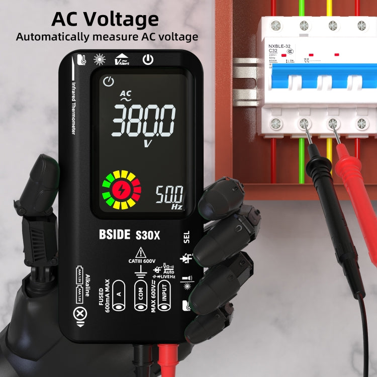 BSIDE S30X Smart Color Screen Infrared Temperature Measurement Multimeter(Black) - free shipping - PMC TechLife - Order now!