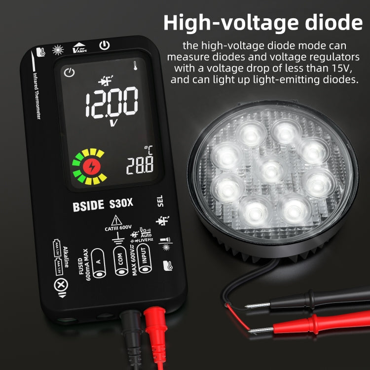 BSIDE S30X Smart Color Screen Infrared Temperature Measurement Multimeter(Black) - free shipping - PMC TechLife - Order now!