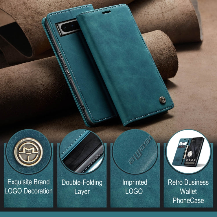 For Google Pixel 8 Pro CaseMe 013 Multifunctional Horizontal Flip Leather Phone Case(Blue) - Google Cases by CaseMe | Online Shopping South Africa | PMC Jewellery | Buy Now Pay Later Mobicred