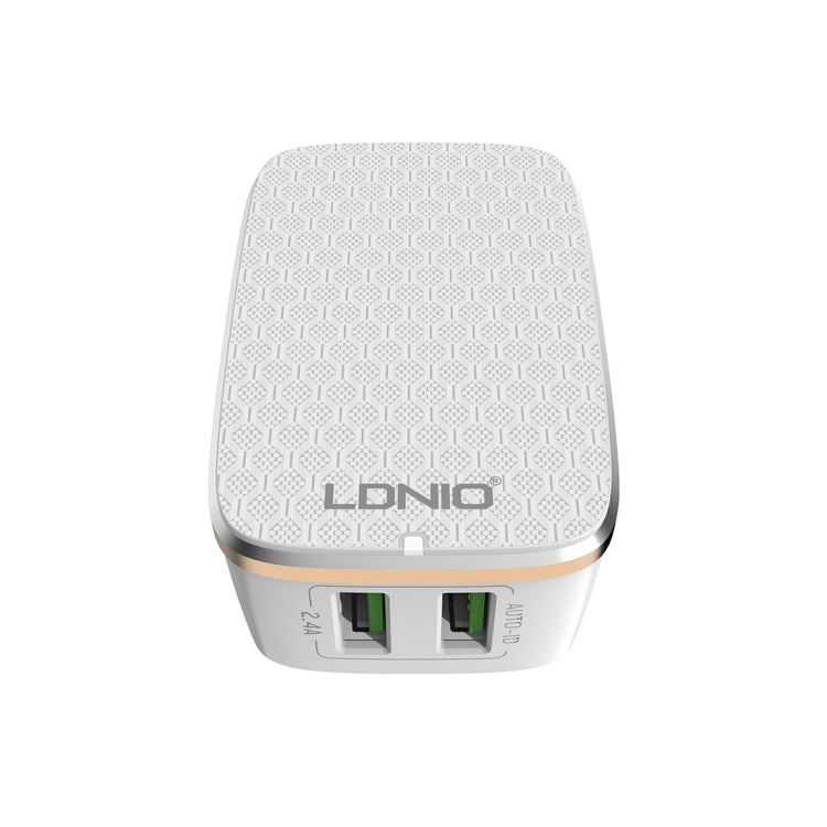 LDNIO A2204 2 in 1 12W Dual USB Interface Travel Charger Mobile Phone Charger with Micro USB Data Cable, UK Plug - free shipping - PMC TechLife - Order now!
