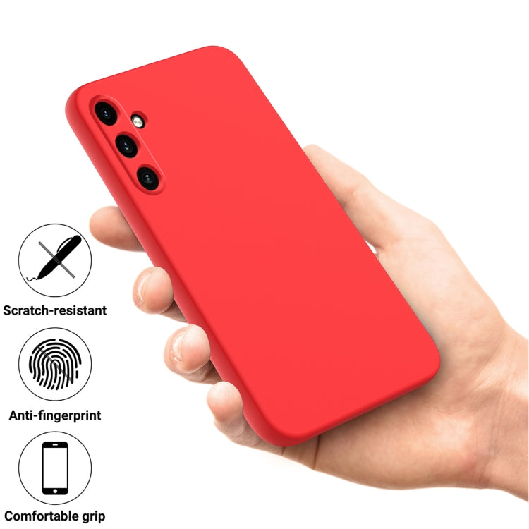 For Samsung Galaxy A35 5G Solid Color Liquid Silicone Dropproof Full Coverage Phone Case(Red) - Galaxy Phone Cases by PMC TechLife | Online Shopping South Africa | PMC TechLife | Buy Now Pay Later Mobicred