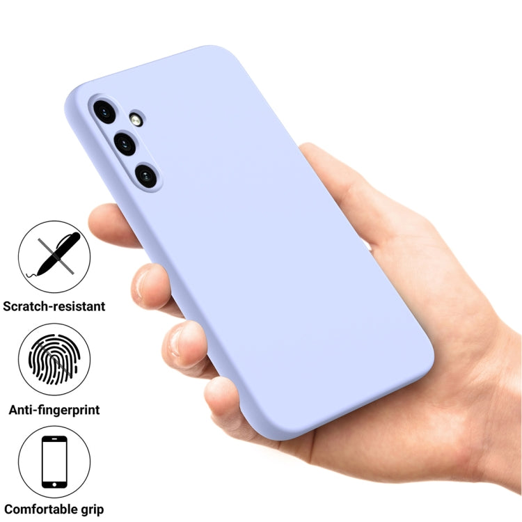 For Samsung Galaxy A35 5G Solid Color Liquid Silicone Dropproof Full Coverage Phone Case(Purple) - Galaxy Phone Cases by PMC TechLife | Online Shopping South Africa | PMC TechLife | Buy Now Pay Later Mobicred