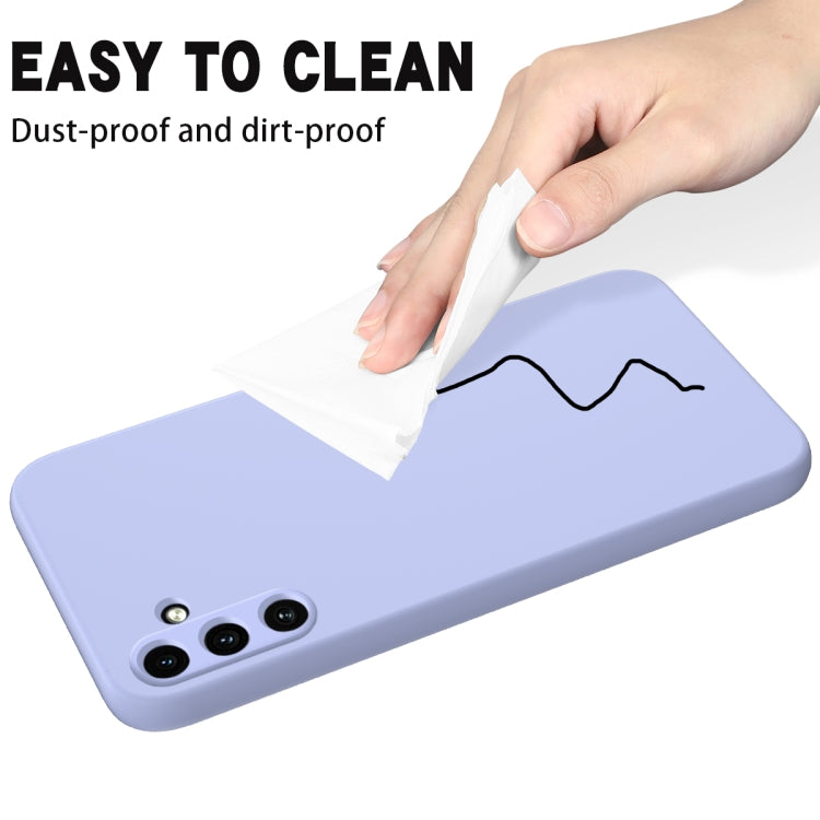 For Samsung Galaxy A35 5G Solid Color Liquid Silicone Dropproof Full Coverage Phone Case(Purple) - Galaxy Phone Cases by PMC TechLife | Online Shopping South Africa | PMC TechLife | Buy Now Pay Later Mobicred