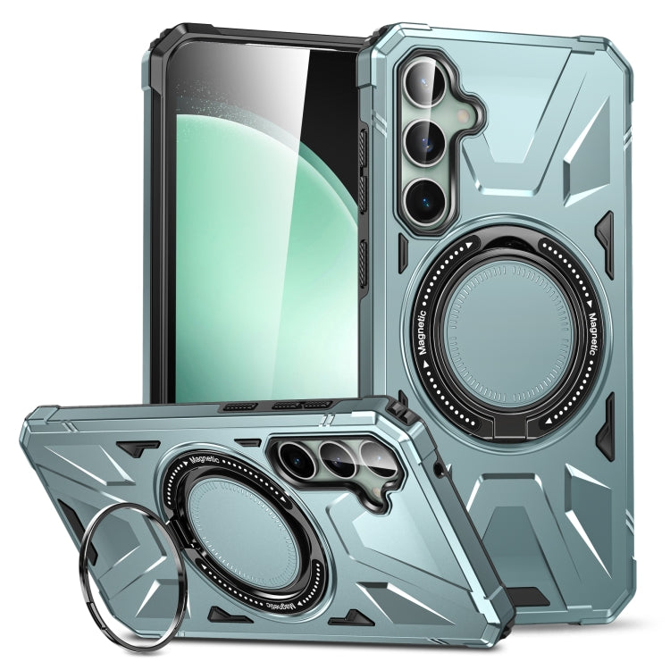 For Samsung Galaxy A15 MagSafe Magnetic Shockproof Phone Case with Ring Holder(Green) - Galaxy Phone Cases by PMC TechLife | Online Shopping South Africa | PMC TechLife | Buy Now Pay Later Mobicred