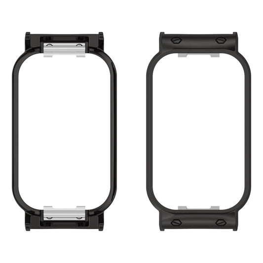 For Xiaomi Smart Band 8 Active / Redmi Band 2 Metal Frame Watch Protective Case(Black) - Watch Cases by PMC Jewellery | Online Shopping South Africa | PMC Jewellery