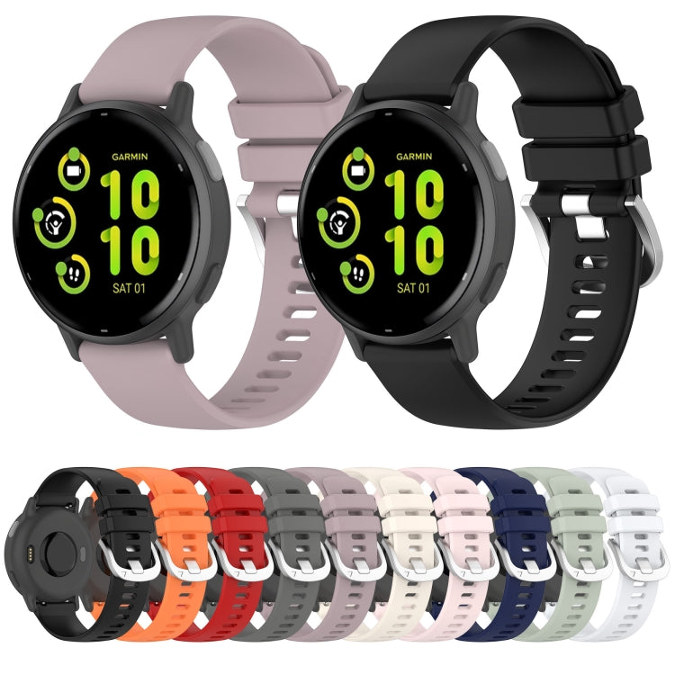 For Garmin vivoactive 5 / Active 5 20mm Silicone Watch Band(Dark Grey) - Watch Bands by PMC Jewellery | Online Shopping South Africa | PMC Jewellery