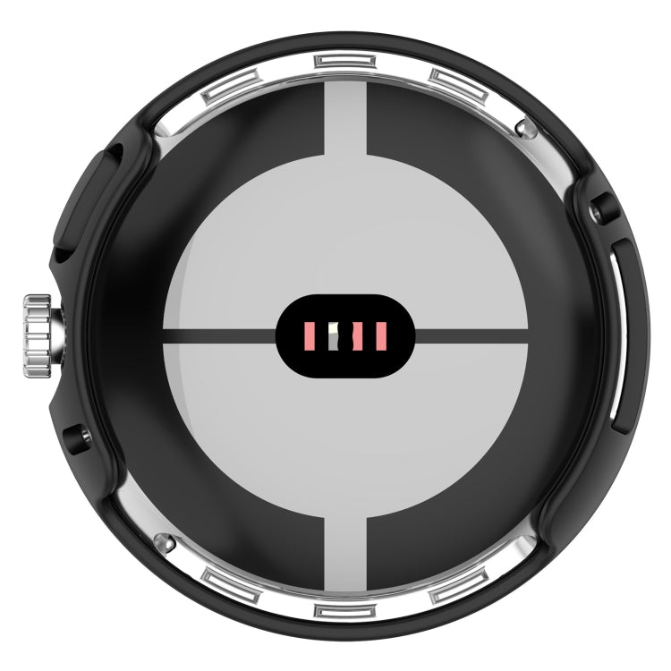 For Google Pixel Watch 2 Half Pack Hollow PC Watch Protective Case(Black) - Watch Cases by PMC TechLife | Online Shopping South Africa | PMC TechLife