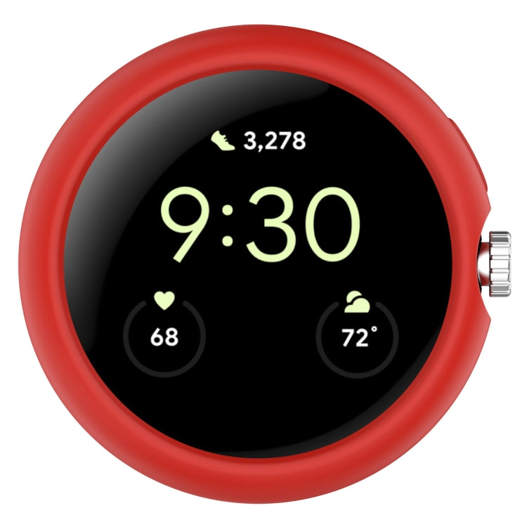 For Google Pixel Watch 2 Half Pack Hollow PC Watch Protective Case(Red) - Watch Cases by PMC TechLife | Online Shopping South Africa | PMC TechLife