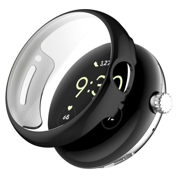For Google Pixel Watch 2 Full Coverage TPU Electroplated Watch Protective Case(Black) - Watch Cases by PMC TechLife | Online Shopping South Africa | PMC TechLife
