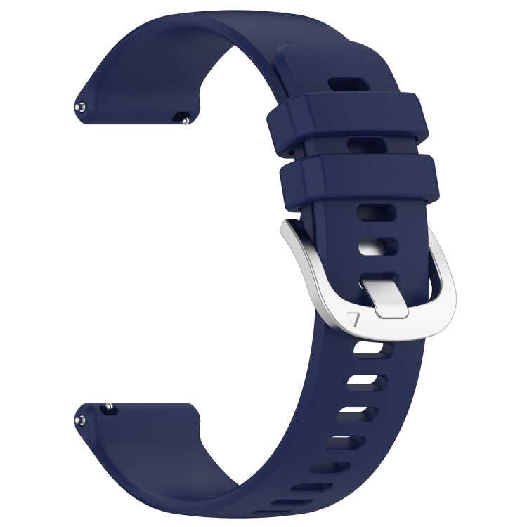 For Garmin Venu 3 Liquid Glossy Silver Buckle Silicone Watch Band(Dark Blue) - Watch Bands by PMC Jewellery | Online Shopping South Africa | PMC Jewellery