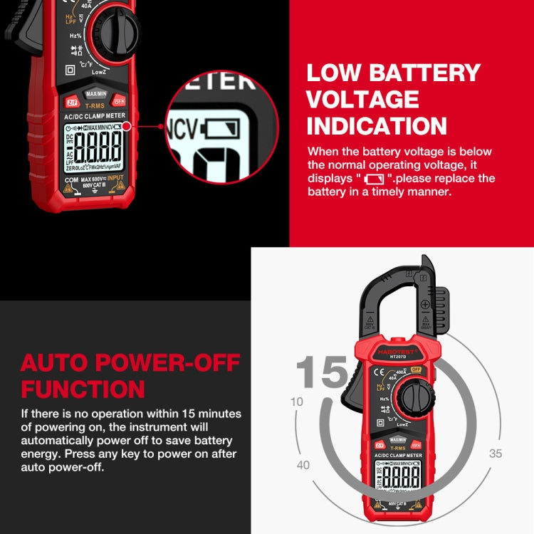 HABOTEST HT207D Multifunctional Digital Clamp Multimeter - free shipping - PMC TechLife - Order now!