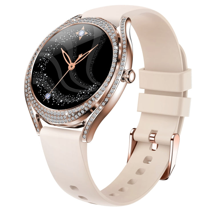 V66 1.28inch BT5.0 Smart Watch Support Heart Rate/ Sleep Detection, Style:Silicone Strap(Gold) - Smart Watches by PMC TechLife | Online Shopping South Africa | PMC TechLife | Buy Now Pay Later Mobicred
