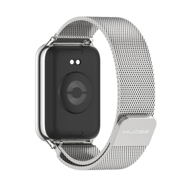 For Xiaomi Mi Band 8 Pro Mijobs Milan Magnetic Stainless Steel Watch Band(Silver) - Watch Bands by MIJOBS | Online Shopping South Africa | PMC Jewellery