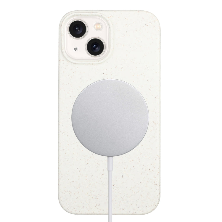 For iPhone 13 Wheat MagSafe Magnetic Straw Material + TPU Phone Case(White) - iPhone 13 Cases by PMC TechLife | Online Shopping South Africa | PMC TechLife | Buy Now Pay Later Mobicred