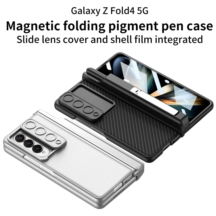 For Samsung Galaxy Z Fold4 GKK Magnetic Hinge Flip Leather Phone Case with Holder(Blue) - free shipping - PMC TechLife - Order now!