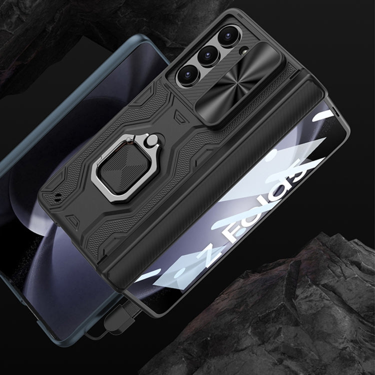 For Samsung Galaxy Z Fold5 GKK Integrated Folding Alloy Shell PC Phone Case with Pen Box, Not Included Pen(Black) - Galaxy Z Fold5 Cases by GKK | Online Shopping South Africa | PMC TechLife | Buy Now Pay Later Mobicred