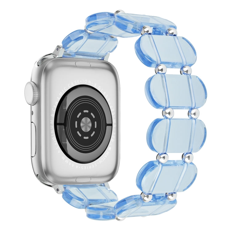 For Apple Watch SE 40mm Stretch Resin Watch Band(Transparent Blue) - free shipping - PMC TechLife - Order now!