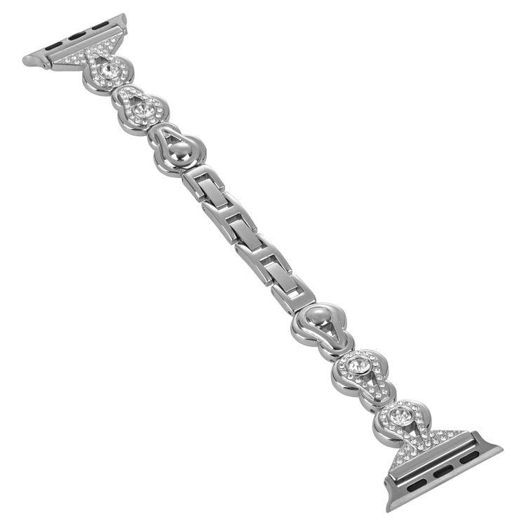 For Apple Watch 42mm Gourd Diamond Metal Watch Band(Silver) - free shipping - PMC TechLife - Order now!