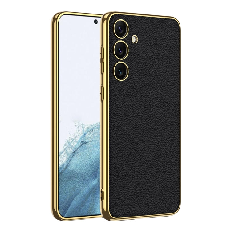 For Samsung Galaxy S24+ 5G GKK Plating TPU + Leather Full Coverage Phone Case(Black) - free shipping - PMC TechLife - Order now!