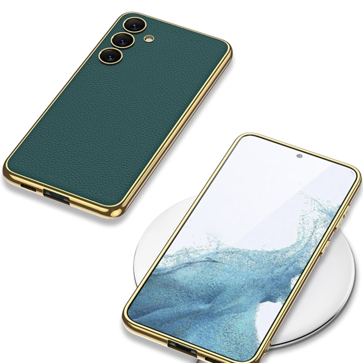 For Samsung Galaxy S24+ 5G GKK Plating TPU + Leather Full Coverage Phone Case(Black) - free shipping - PMC TechLife - Order now!