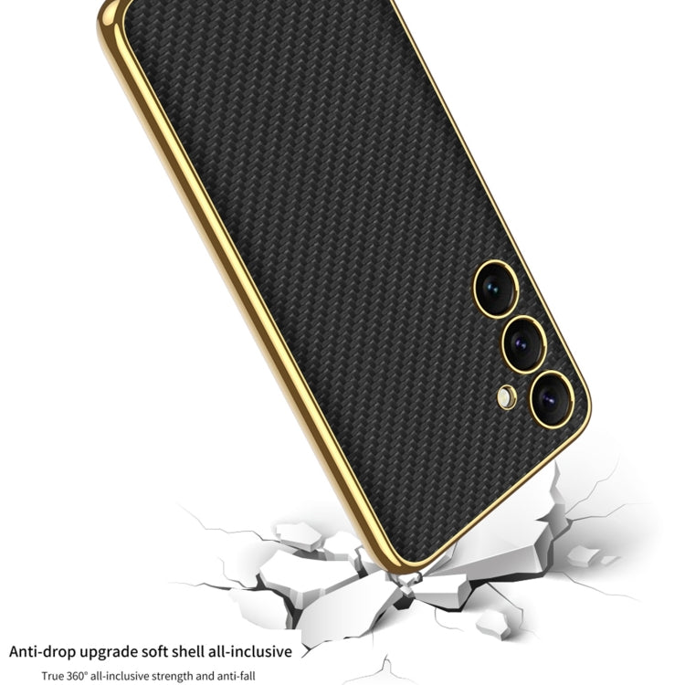 For Samsung Galaxy S24+ 5G GKK Plating TPU + Leather Full Coverage Phone Case(Black) - free shipping - PMC TechLife - Order now!