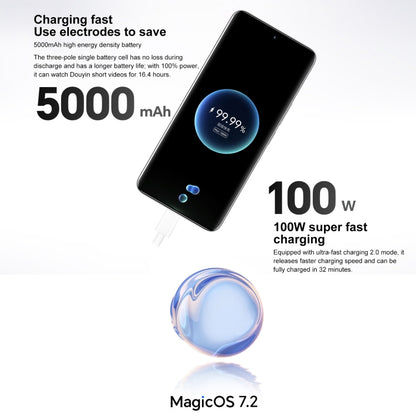 Honor 100, 12GB+256GB, Screen Fingerprint Identification, 6.7 inch MagicOS 7.2 Snapdragon 7 Gen 3 Octa Core up to 2.63GHz, Network: 5G, NFC, OTG, Support Google Play(Blue) - Honor by Huawei | Online Shopping South Africa | PMC Jewellery | Buy Now Pay Later Mobicred