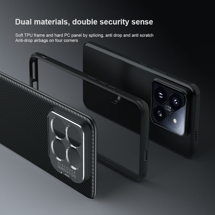 For Xiaomi 14 Pro NILLKIN Black Mirror Prop CD Texture Mirror Precise Hole MagSafe Magnetic Phone Case(Blue) - free shipping - PMC TechLife - Order now!
