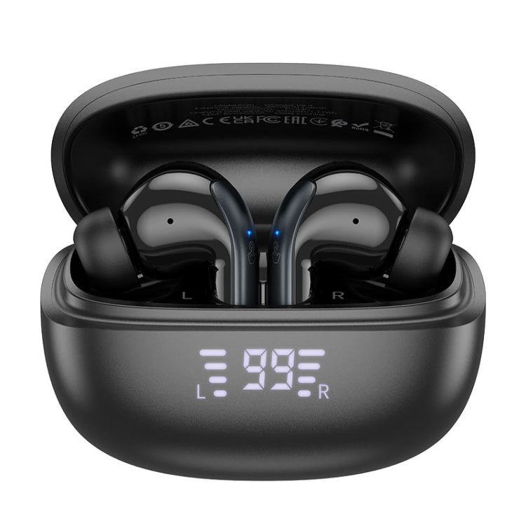 hoco EQ5 True Wireless ANC+ENC Dual Noise Reduction Bluetooth Earphone(Black) - Bluetooth Earphone by hoco | Online Shopping South Africa | PMC Jewellery | Buy Now Pay Later Mobicred