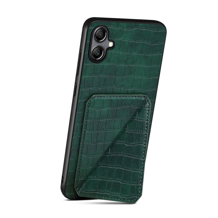 For Samsung Galaxy A34 5G Denior Imitation Crocodile Leather Back Phone Case with Holder(Green) - Galaxy Phone Cases by Denior | Online Shopping South Africa | PMC Jewellery