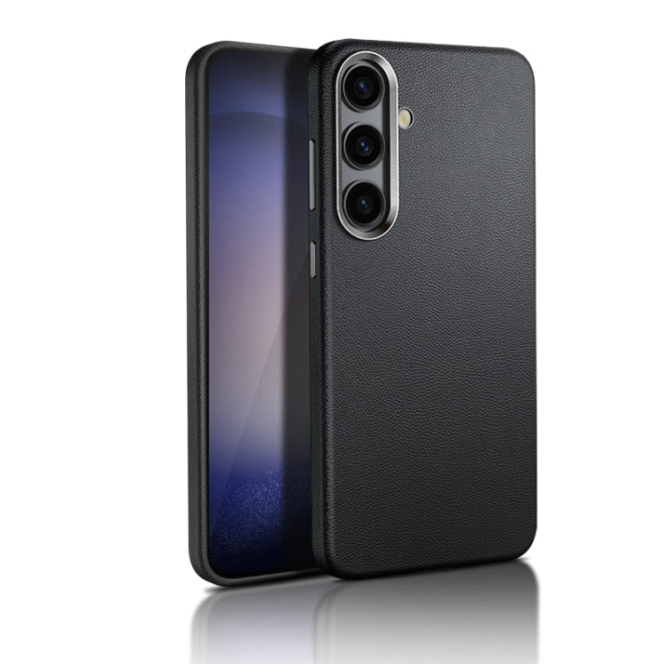 For Samsung Galaxy S24 5G Magsafe Magnetic Plain Leather Phone Case(Black) - Galaxy S24 5G Cases by PMC TechLife | Online Shopping South Africa | PMC TechLife