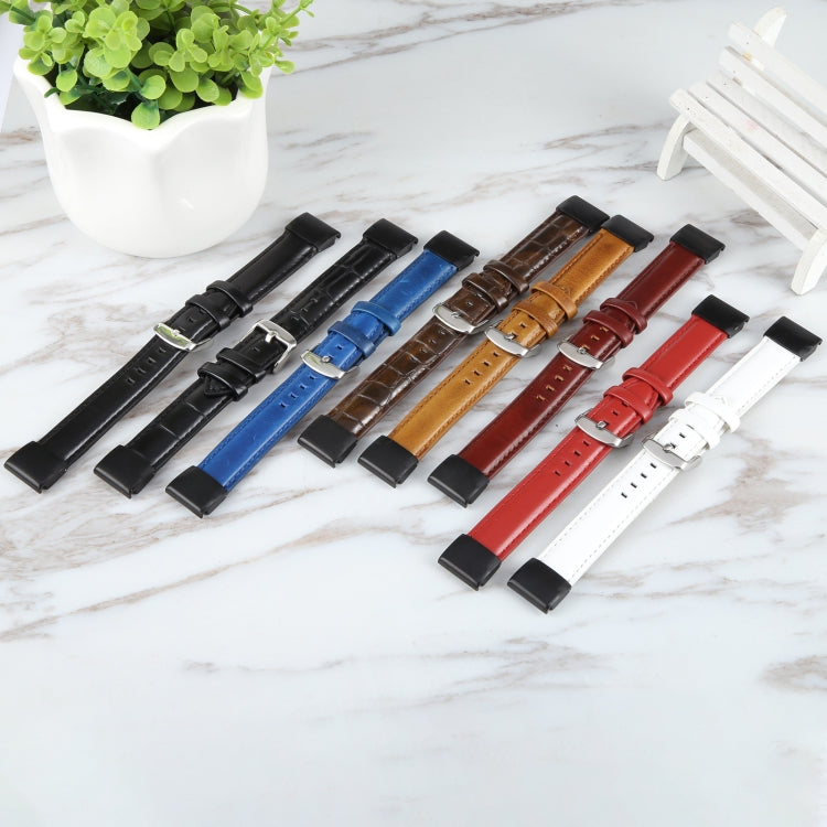 Compatible with Garmin Fenix 7X 26mm Plain Weave Genuine Leather Watch Band(Red) - free shipping - PMC TechLife - Order now!